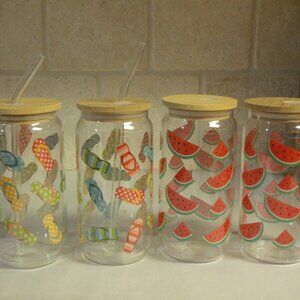 GLASS TUMBLERS, NEW!
